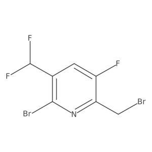 2-Bromo-6-(bromomethyl)-3-(difluoromethyl)-5-fluoropyridine结构式