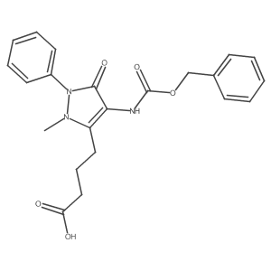 2,5-Dihydro-2-methyl-5-oxo-1-phenyl-4-[[(phenylmethoxy)carbonyl]amino]-1H-pyrazole-3-butanoic acid Structure