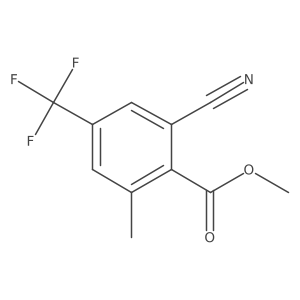 Methyl 2-cyano-6-methyl-4-(trifluoromethyl)benzoate结构式