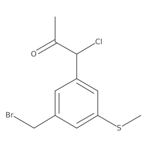 1-(3-(Bromomethyl)-5-(methylthio)phenyl)-1-chloropropan-2-one Structure