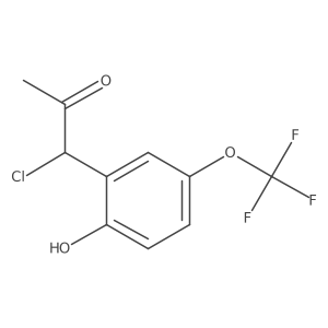 2-(1-Chloro-2-oxopropyl)-4-(trifluoromethoxy)phenol Structure