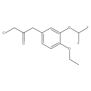 1-Chloro-3-(3-(difluoromethoxy)-4-ethoxyphenyl)propan-2-one结构式