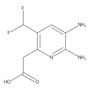 2,3-Diamino-5-(difluoromethyl)pyridine-6-acetic acid Structure