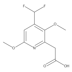 2-(4-(Difluoromethyl)-3,6-dimethoxypyridin-2-yl)acetic acid Structure