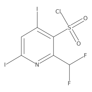2-(Difluoromethyl)-4,6-diiodopyridine-3-sulfonyl chloride Structure