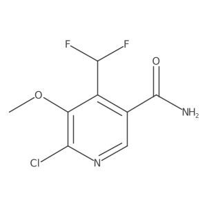 6-Chloro-4-(difluoromethyl)-5-methoxynicotinamide结构式