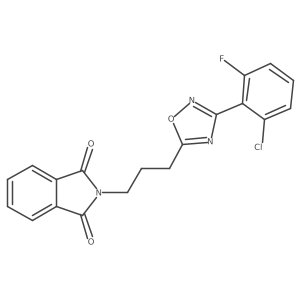 2-(3-(3-(2-Chloro-6-fluorophenyl)-1,2,4-oxadiazol-5-yl)propyl)isoindoline-1,3-dione结构式