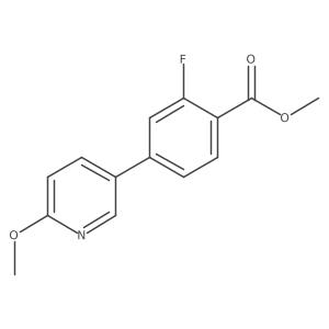 Methyl 2-fluoro-4-(6-methoxypyridin-3-YL)benzoate结构式