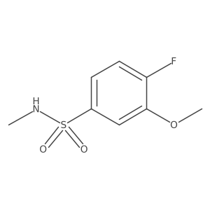 4-Fluoro-3-methoxy-N-methylbenzene-1-sulfonamide结构式