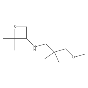 N-(3-Methoxy-2,2-dimethylpropyl)-2,2-dimethylthietan-3-amine结构式
