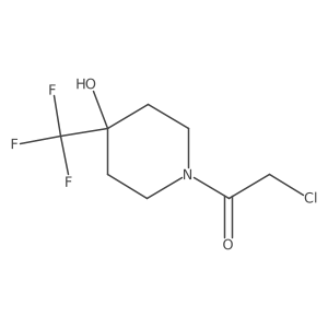 2-Chloro-1-(4-hydroxy-4-(trifluoromethyl)piperidin-1-yl)ethan-1-one Structure