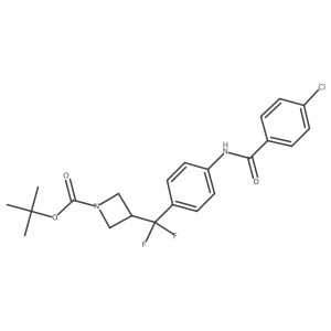 Tert-butyl 3-((4-(4-chlorobenzamido)phenyl)difluoromethyl)azetidine-1-carboxylate Structure