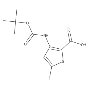 3-{[(Tert-butoxy)carbonyl]amino}-5-iodothiophene-2-carboxylic acid结构式