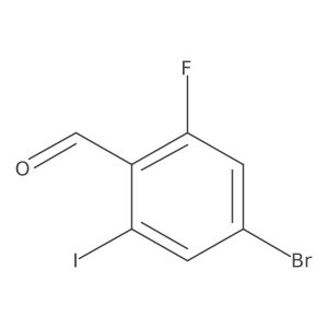 4-Bromo-2-fluoro-6-iodobenzaldehyde Structure