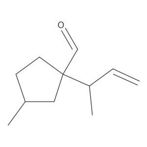 1-(But-3-en-2-yl)-3-methylcyclopentane-1-carbaldehyde Structure