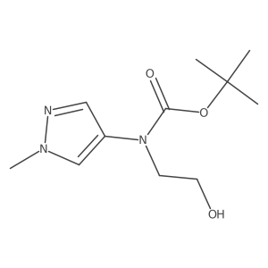 Tert-butyl (2-hydroxyethyl)(1-methyl-1H-pyrazol-4-yl)carbamate结构式