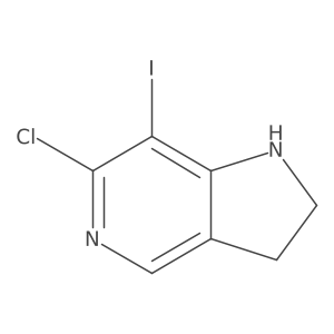 6-Chloro-7-iodo-2,3-dihydro-1H-pyrrolo[3,2-c]pyridine Structure