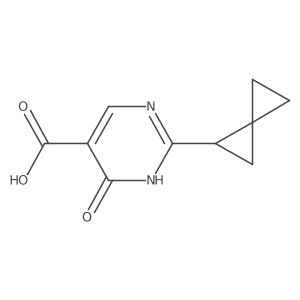 6-Oxo-2-{spiro[2.2]pentan-1-yl}-1,6-dihydropyrimidine-5-carboxylic acid结构式