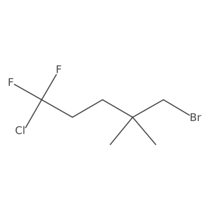5-Bromo-1-chloro-1,1-difluoro-4,4-dimethylpentane结构式