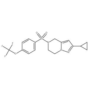2-Cyclopropyl-5-((4-(trifluoromethoxy)phenyl)sulfonyl)-4,5,6,7-tetrahydropyrazolo[1,5-a]pyrazine结构式