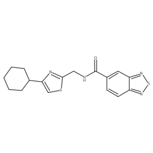 N-((4-cyclohexylthiazol-2-yl)methyl)benzo[c][1,2,5]thiadiazole-5-carboxamide Structure