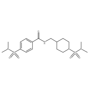 4-(N,N-dimethylsulfamoyl)-N-((1-(N,N-dimethylsulfamoyl)piperidin-4-yl)methyl)benzamide结构式