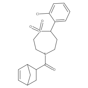 Bicyclo[2.2.1]hept-5-en-2-yl(7-(2-chlorophenyl)-1,1-dioxido-1,4-thiazepan-4-yl)methanone Structure
