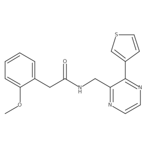 2-(2-methoxyphenyl)-N-((3-(thiophen-3-yl)pyrazin-2-yl)methyl)acetamide Structure