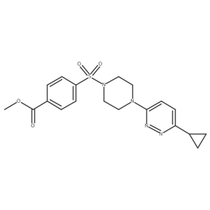 Methyl 4-((4-(6-cyclopropylpyridazin-3-yl)piperazin-1-yl)sulfonyl)benzoate Structure