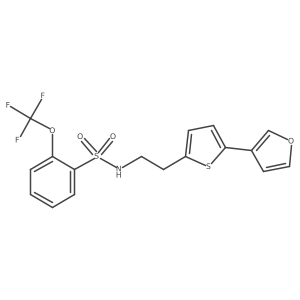 N-(2-(5-(furan-3-yl)thiophen-2-yl)ethyl)-2-(trifluoromethoxy)benzenesulfonamide结构式