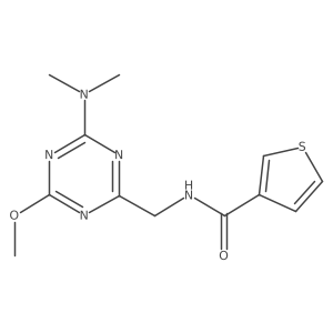 N-((4-(dimethylamino)-6-methoxy-1,3,5-triazin-2-yl)methyl)thiophene-3-carboxamide Structure