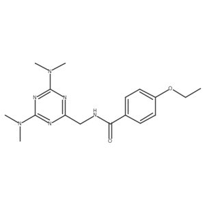 N-((4,6-bis(dimethylamino)-1,3,5-triazin-2-yl)methyl)-4-ethoxybenzamide结构式