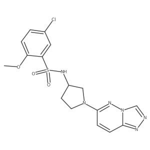 N-(1-([1,2,4]triazolo[4,3-b]pyridazin-6-yl)pyrrolidin-3-yl)-5-chloro-2-methoxybenzenesulfonamide Structure