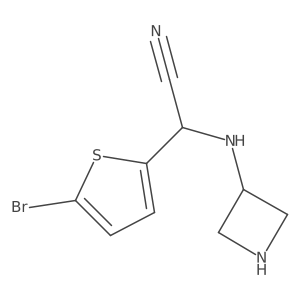 2-(Azetidin-3-ylamino)-2-(5-bromothiophen-2-yl)acetonitrile Structure