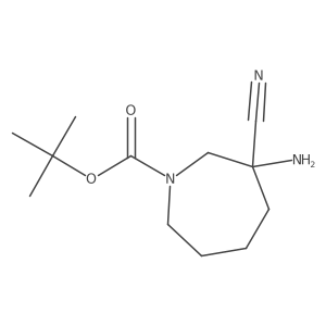 tert-Butyl 3-amino-3-cyanoazepane-1-carboxylate Structure
