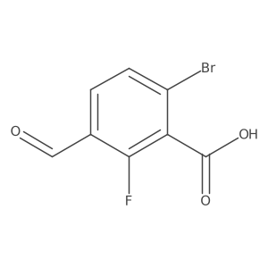 6-Bromo-2-fluoro-3-formylbenzoic acid结构式