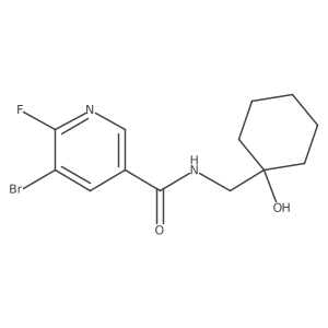 5-bromo-6-fluoro-N-[(1-hydroxycyclohexyl)methyl]pyridine-3-carboxamide Structure