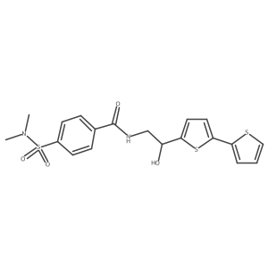 N-(2-{[2,2'-bithiophene]-5-yl}-2-hydroxyethyl)-4-(dimethylsulfamoyl)benzamide结构式