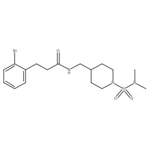 3-(2-bromophenyl)-N-{[1-(dimethylsulfamoyl)piperidin-4-yl]methyl}propanamide Structure