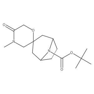 Tert-butyl 4'-methyl-5'-oxo-8-azaspiro[bicyclo[3.2.1]octane-3,2'-morpholine]-8-carboxylate Structure