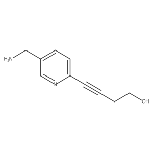 4-[5-(Aminomethyl)pyridin-2-yl]but-3-yn-1-ol结构式