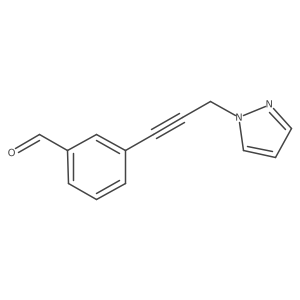 3-[3-(1H-pyrazol-1-yl)prop-1-yn-1-yl]benzaldehyde结构式
