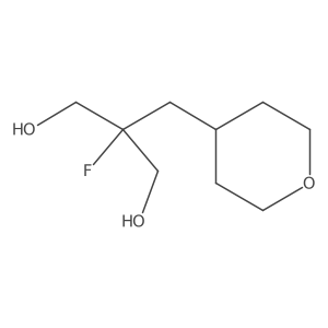 2-Fluoro-2-[(oxan-4-yl)methyl]propane-1,3-diol结构式
