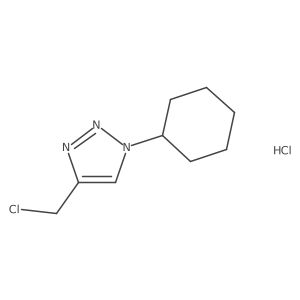 4-(chloromethyl)-1-cyclohexyl-1H-1,2,3-triazole hydrochloride结构式