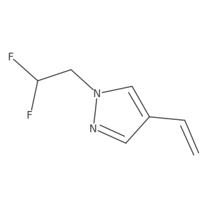 1-(2,2-difluoroethyl)-4-ethenyl-1H-pyrazole结构式