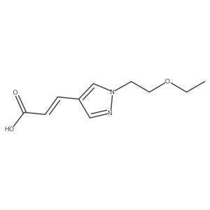 (2E)-3-[1-(2-ethoxyethyl)-1H-pyrazol-4-yl]prop-2-enoic acid Structure