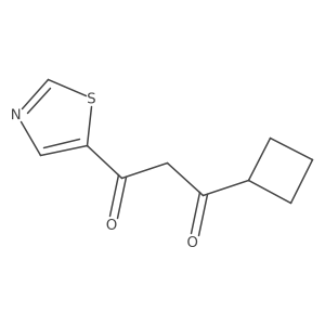 1-Cyclobutyl-3-(1,3-thiazol-5-yl)propane-1,3-dione Structure