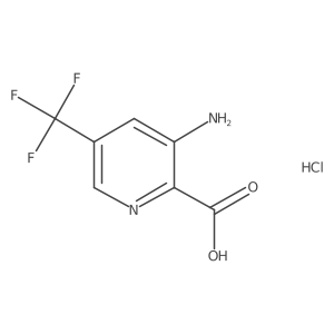 3-Amino-5-(trifluoromethyl)pyridine-2-carboxylic acid hydrochloride结构式