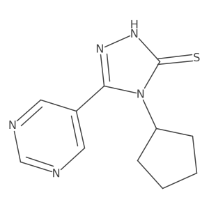 4-cyclopentyl-5-(pyrimidin-5-yl)-4H-1,2,4-triazole-3-thiol结构式