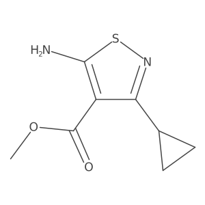 Methyl 5-amino-3-cyclopropyl-1,2-thiazole-4-carboxylate Structure